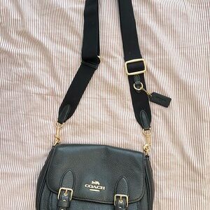 Coach Black Leather Crossbody Bag